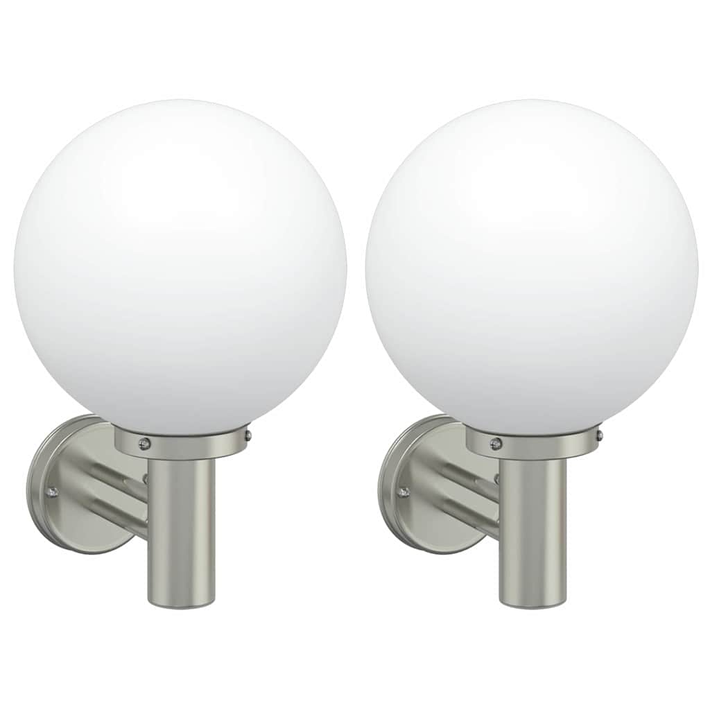 Vidaxx applique d'extérieur 2 pcs argent 28 x 25 x 38 cm
