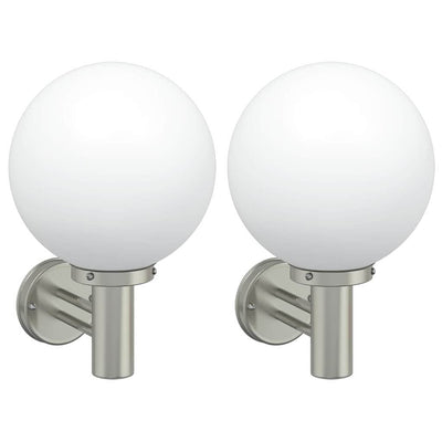 Vidaxx applique d'extérieur 2 pcs argent 28 x 25 x 38 cm