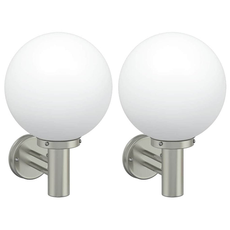 Vidaxx applique d'extérieur 2 pcs argent 28 x 25 x 38 cm