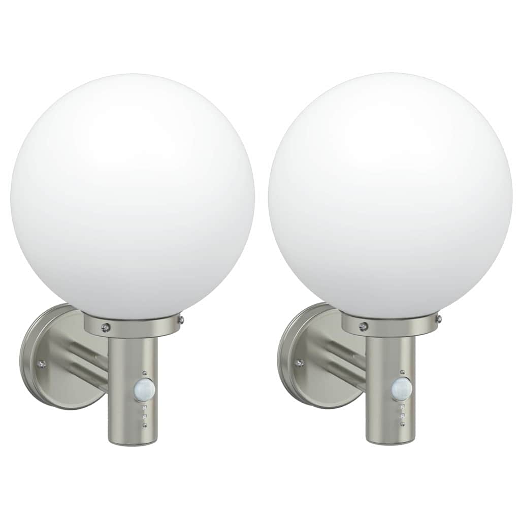 Vidaxx applique d'extérieur 2 pcs argent 28 x 25 x 38 cm