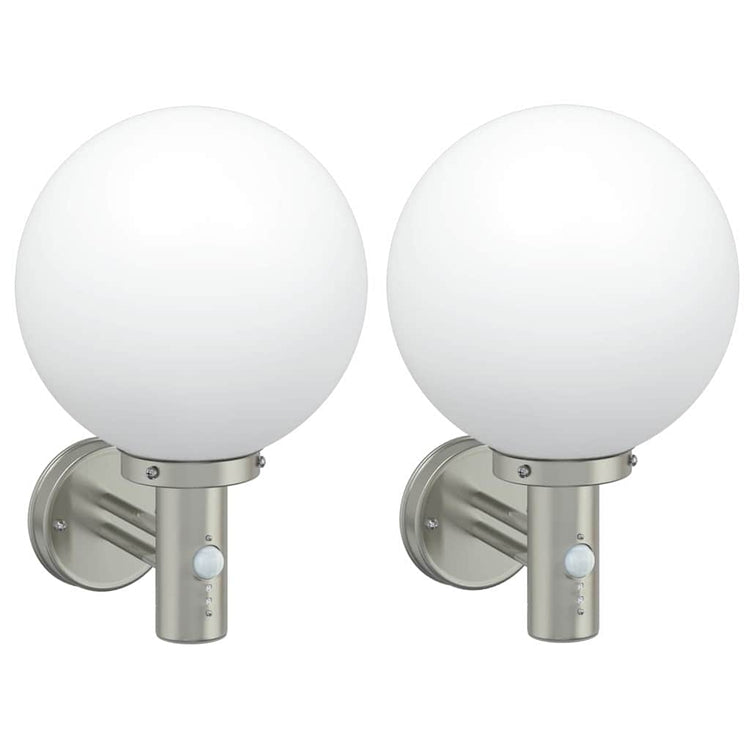 Vidaxx applique d'extérieur 2 pcs argent 28 x 25 x 38 cm