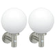 Vidaxx applique d'extérieur 2 pcs argent 28 x 25 x 38 cm