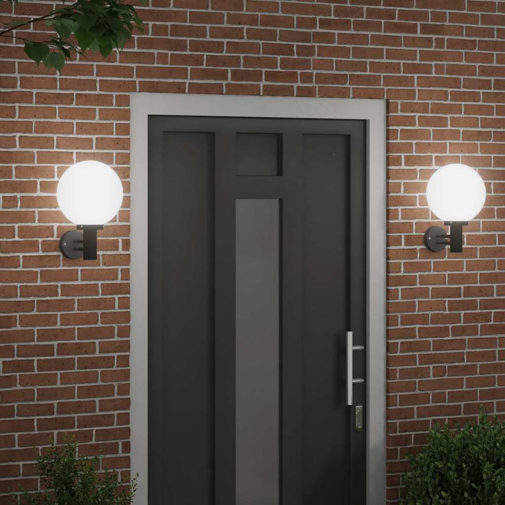Vidaxx applique d'extérieur 2 pcs noir 28 x 25 x 38 cm