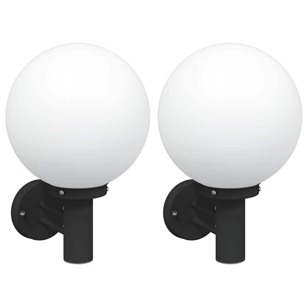 Vidaxx applique d'extérieur 2 pcs noir 28 x 25 x 38 cm