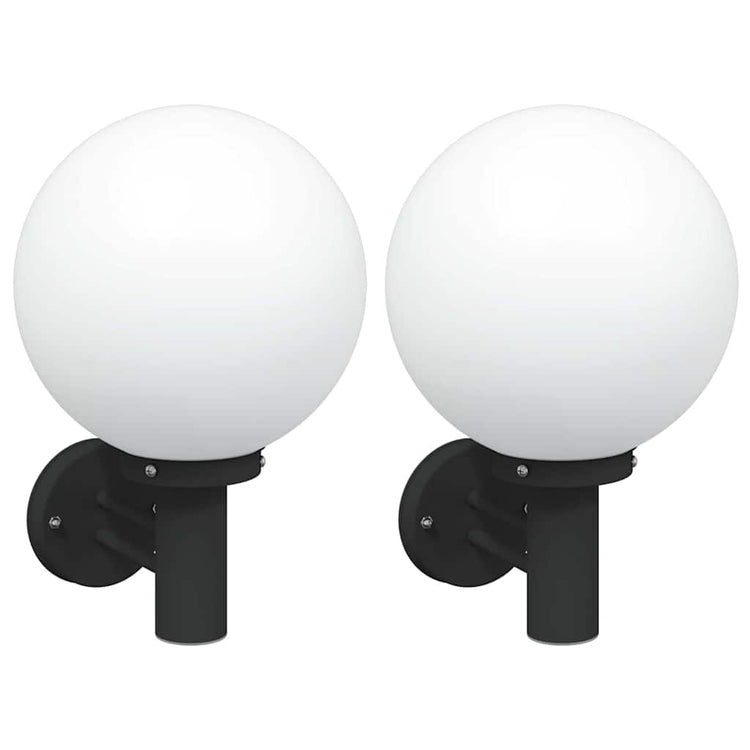 Vidaxx applique d'extérieur 2 pcs noir 28 x 25 x 38 cm