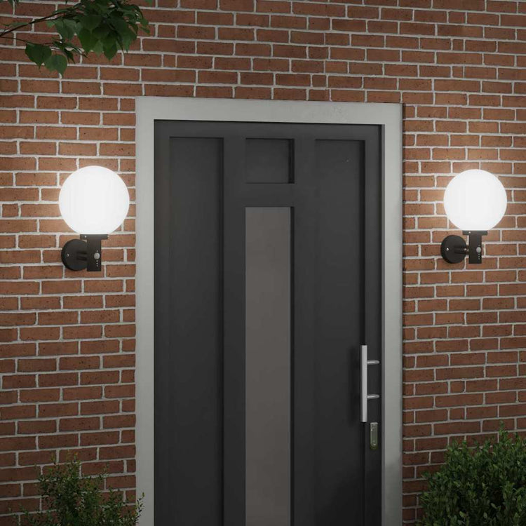 Vidaxx applique d'extérieur 2 pcs noir 28 x 25 x 38 cm
