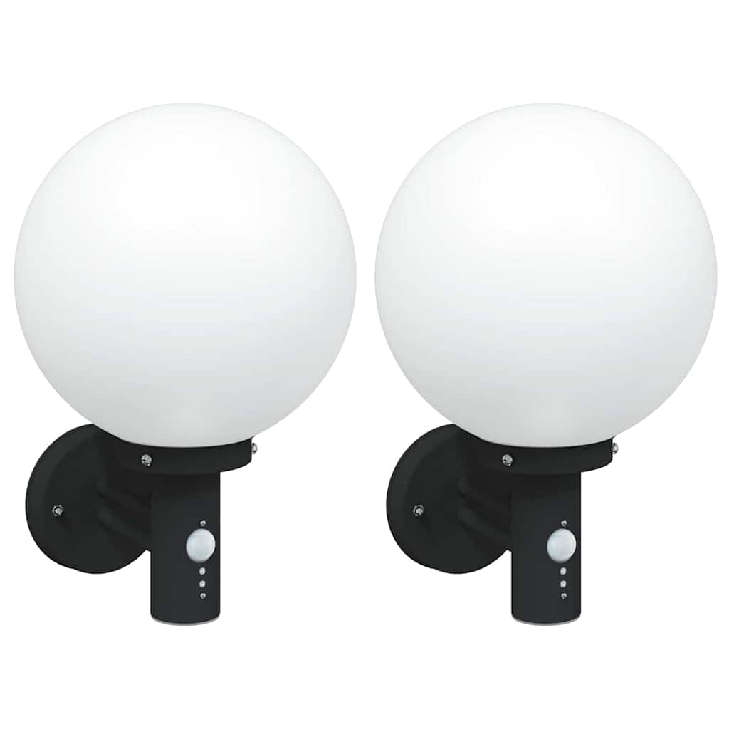 Vidaxx applique d'extérieur 2 pcs noir 28 x 25 x 38 cm