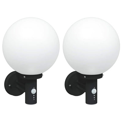 Vidaxx applique d'extérieur 2 pcs noir 28 x 25 x 38 cm