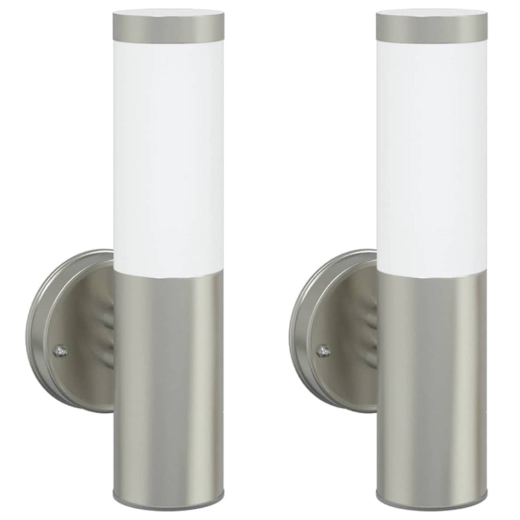 Vidaxx applique d'extérieur 2 pcs argent 15 x 7,5 x 33 cm