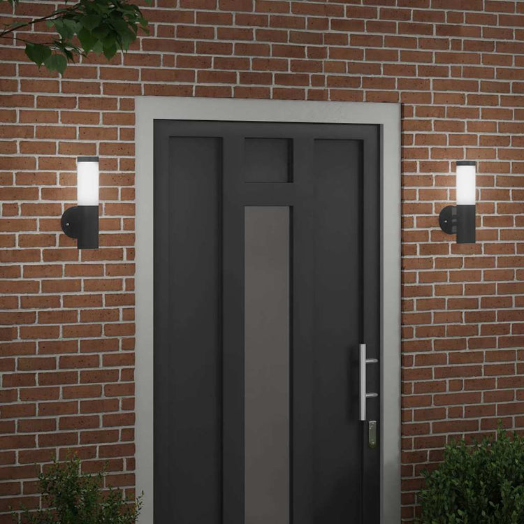 Vidaxx applique d'extérieur 2 pcs noir 15 x 7,5 x 33 cm
