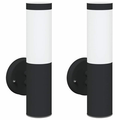 Vidaxx applique d'extérieur 2 pcs noir 15 x 7,5 x 33 cm