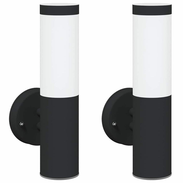 Vidaxx applique d'extérieur 2 pcs noir 15 x 7,5 x 33 cm