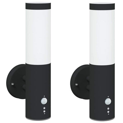 Vidaxx applique d'extérieur 2 pcs noir 15 x 7,5 x 33 cm