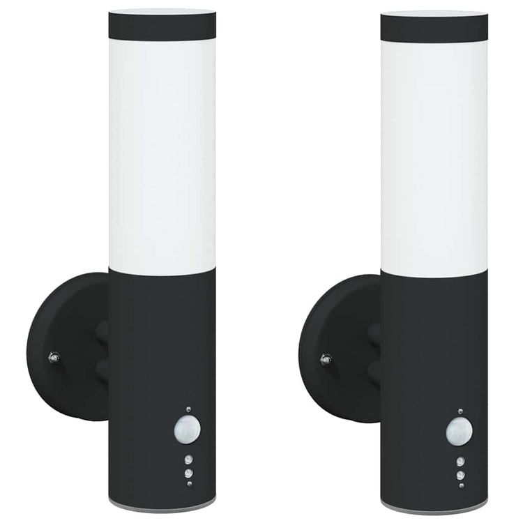 Vidaxx applique d'extérieur 2 pcs noir 15 x 7,5 x 33 cm