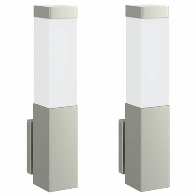 Vidaxx applique d'extérieur 2 pcs argent 10,5 x 6 x 33 cm