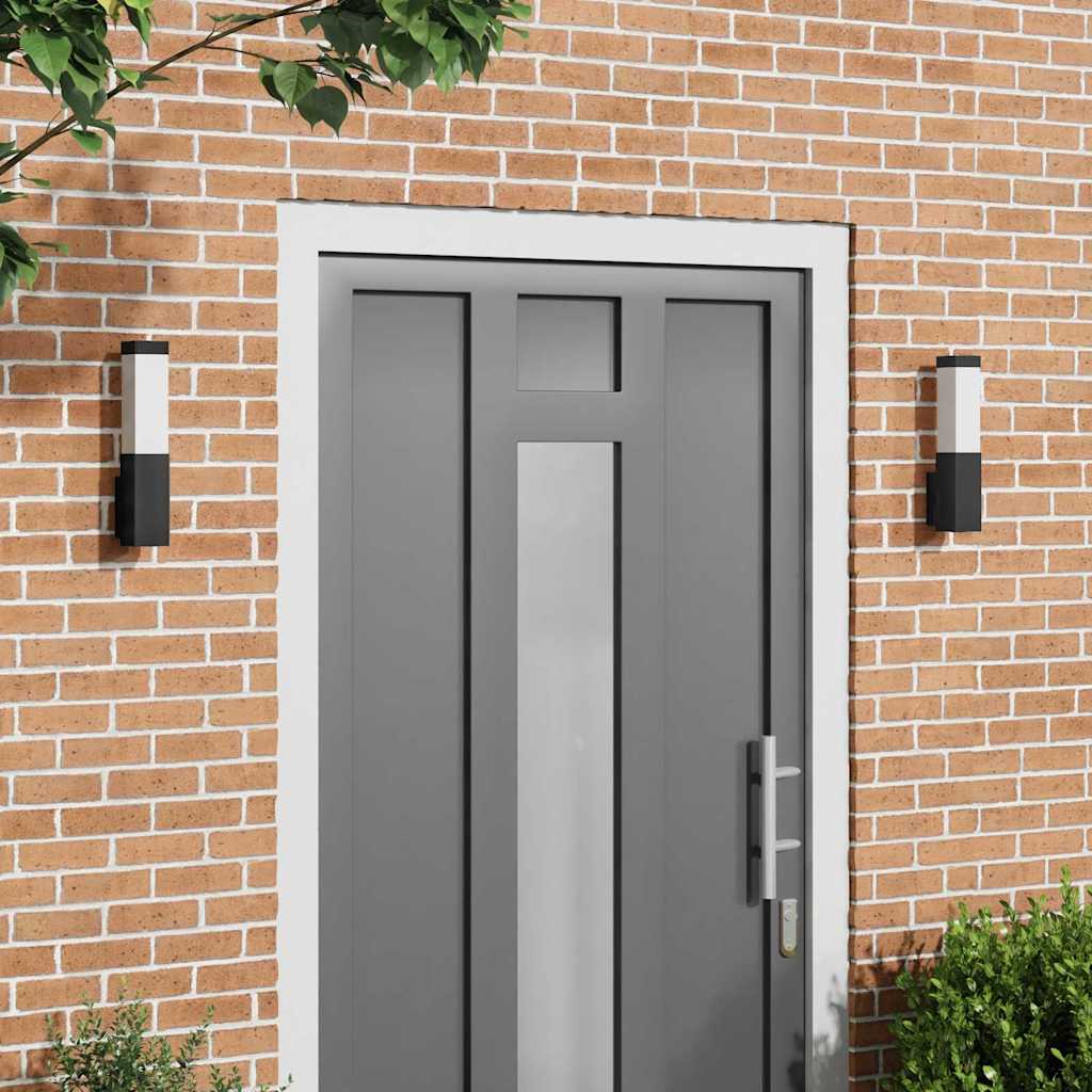 Vidaxx applique d'extérieur 2 pcs noir 10,5 x 6 x 33 cm