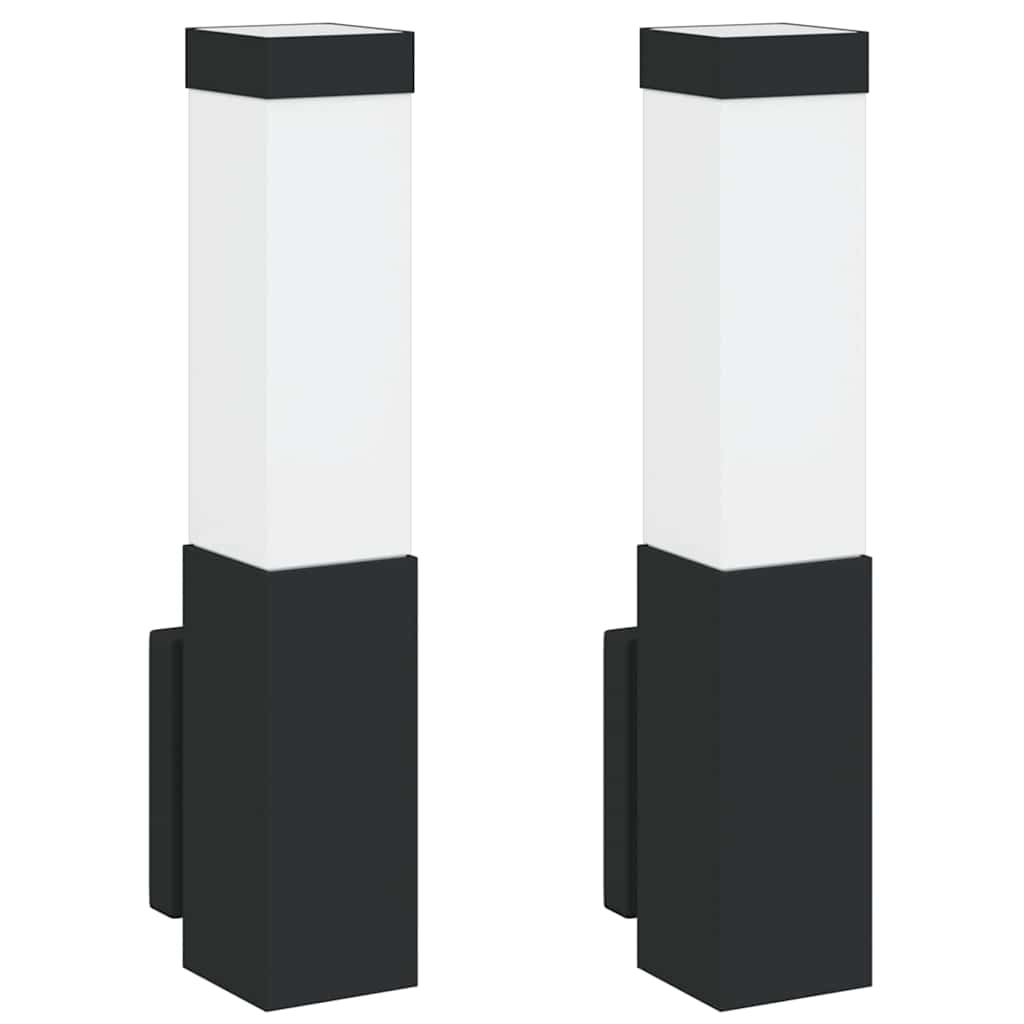 Vidaxx applique d'extérieur 2 pcs noir 10,5 x 6 x 33 cm