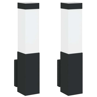 Vidaxx applique d'extérieur 2 pcs noir 10,5 x 6 x 33 cm