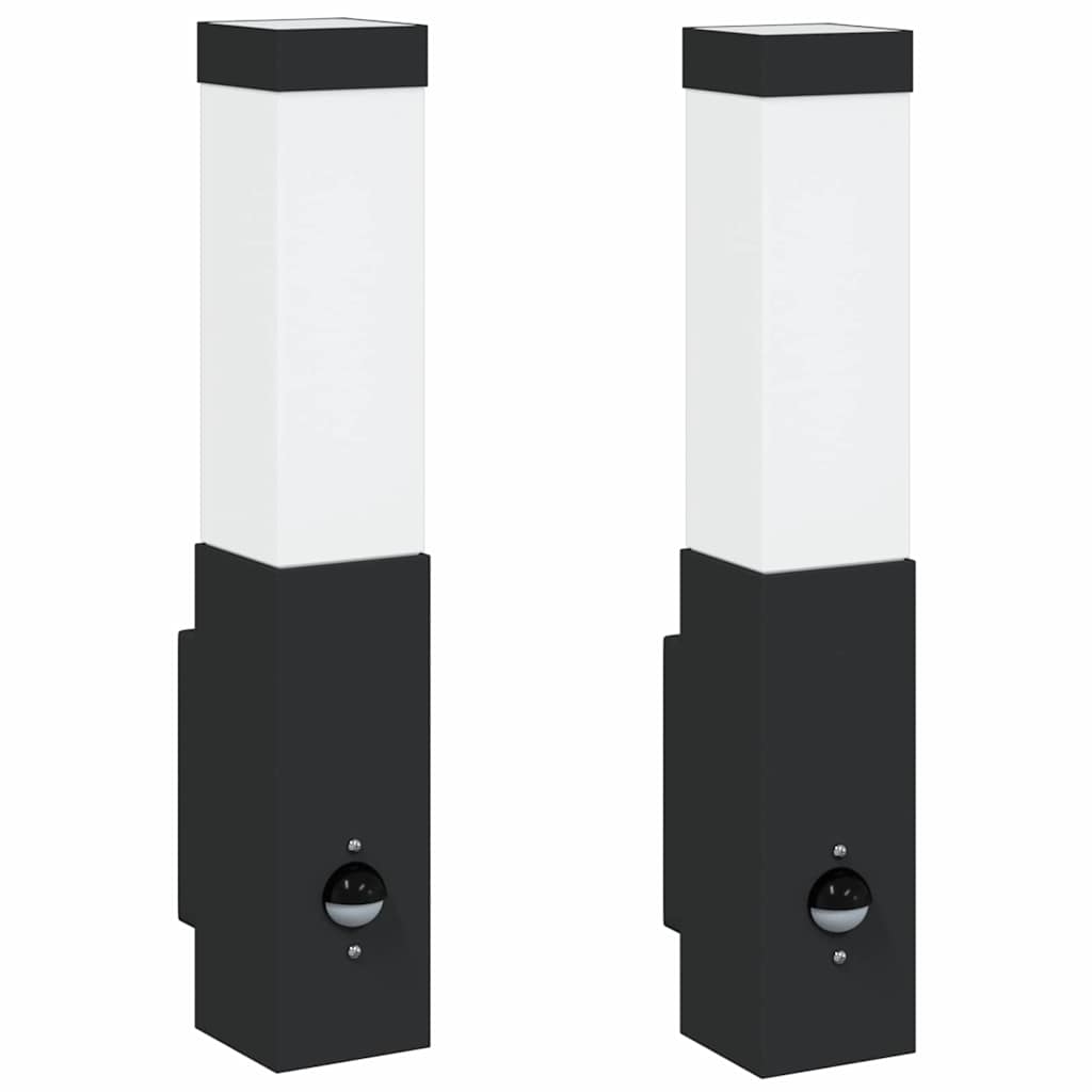 Vidaxx applique d'extérieur 2 pcs noir 10,5 x 6 x 33 cm