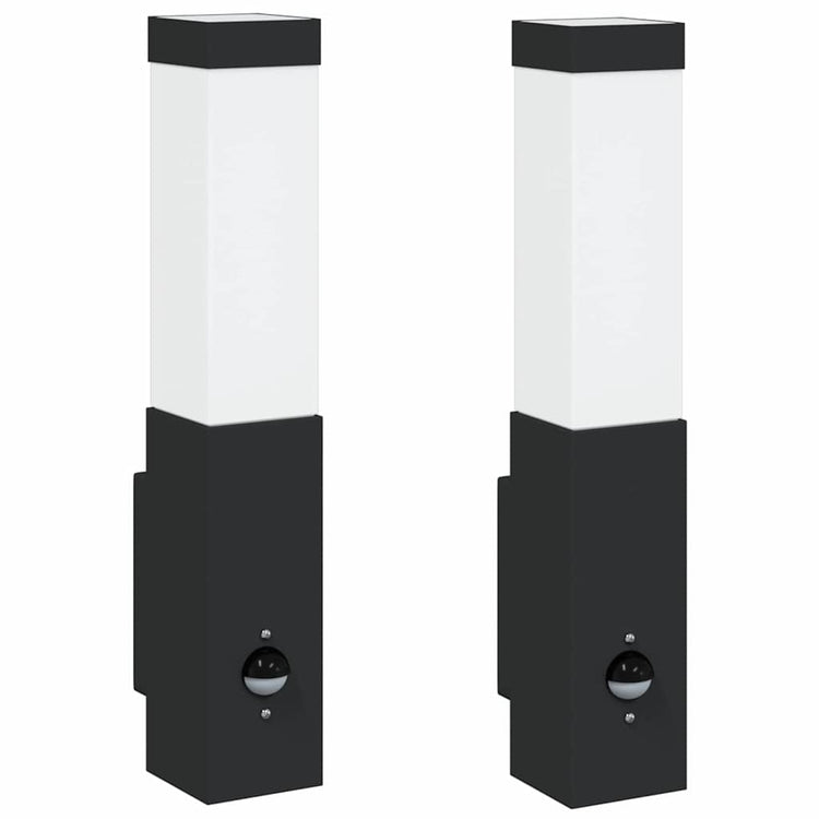 Vidaxx applique d'extérieur 2 pcs noir 10,5 x 6 x 33 cm