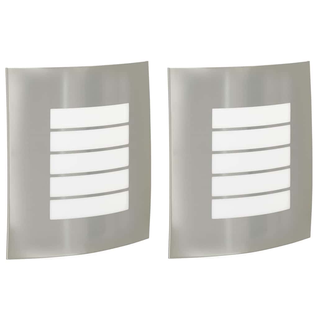 Vidaxx applique d'extérieur 2 pcs argent 23,5 x 9 x 26 cm