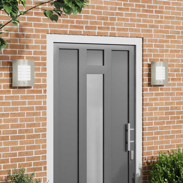 Vidaxx applique d'extérieur 2 pcs argent 23,5 x 9 x 26 cm