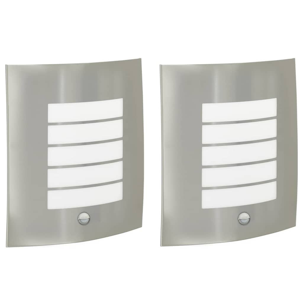 Vidaxx applique d'extérieur 2 pcs argent 23,5 x 9 x 26 cm