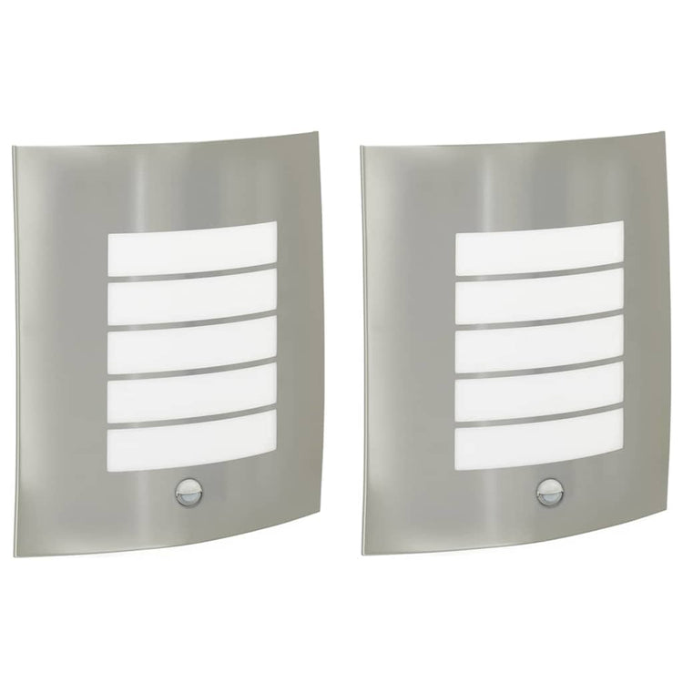 Vidaxx applique d'extérieur 2 pcs argent 23,5 x 9 x 26 cm
