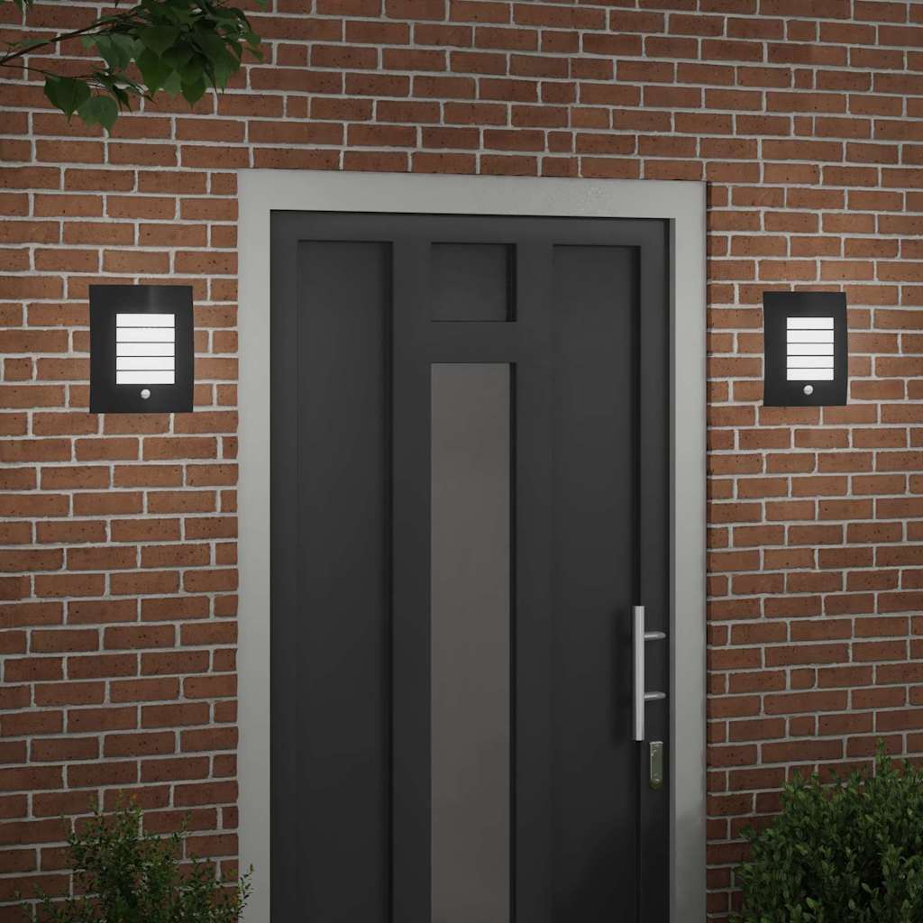 Vidaxx applique d'extérieur 2 pcs noir 23,5 x 9 x 26 cm