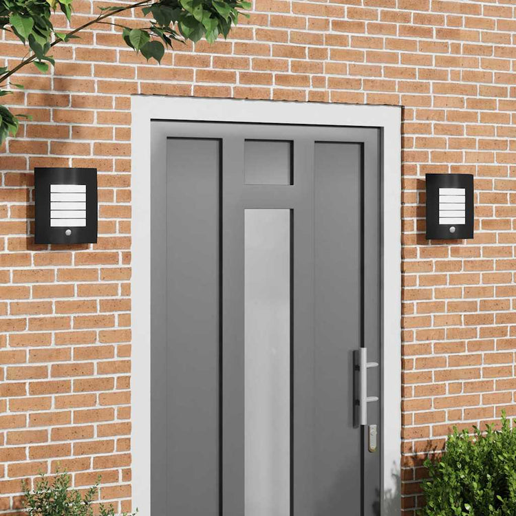 Vidaxx applique d'extérieur 2 pcs noir 23,5 x 9 x 26 cm