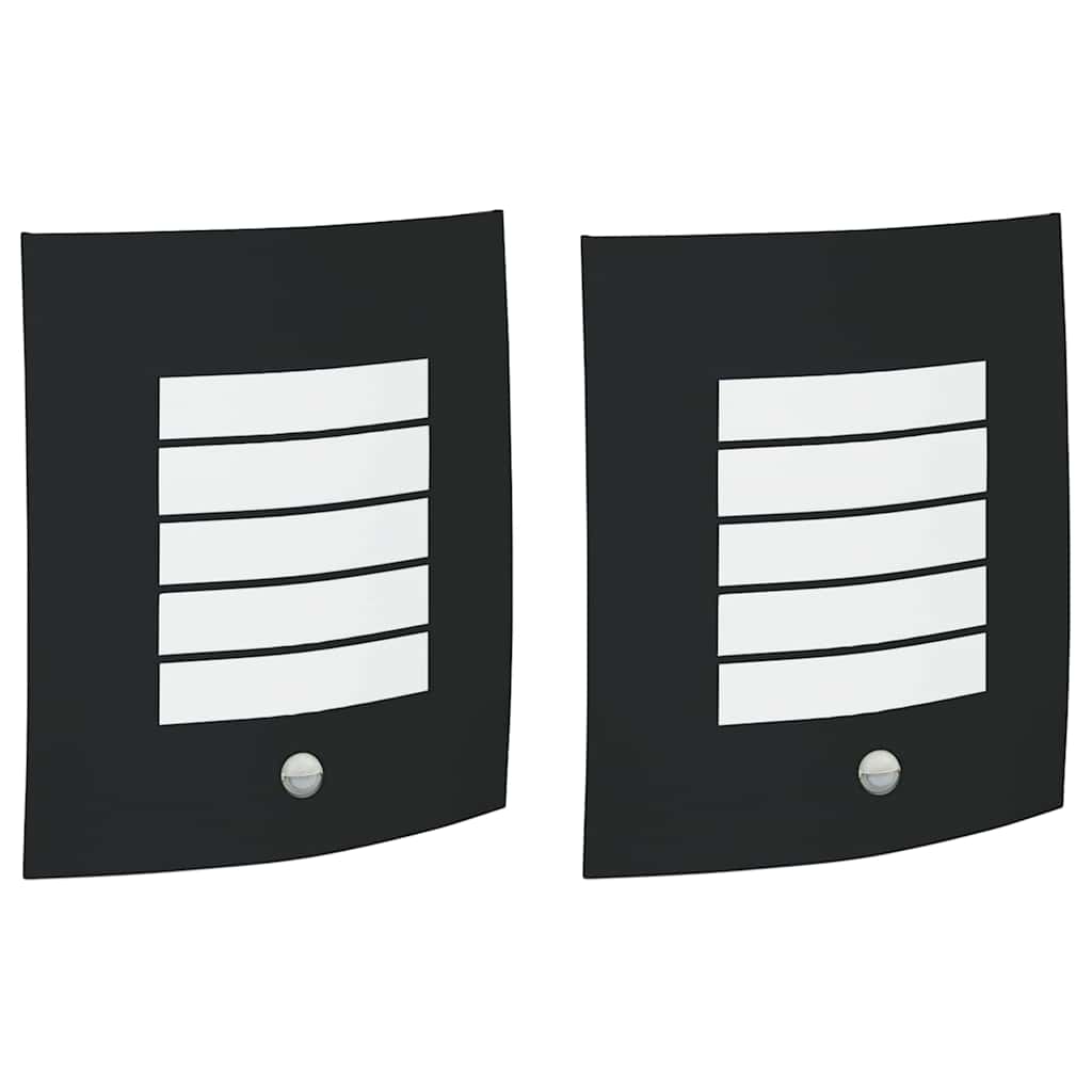 Vidaxx applique d'extérieur 2 pcs noir 23,5 x 9 x 26 cm