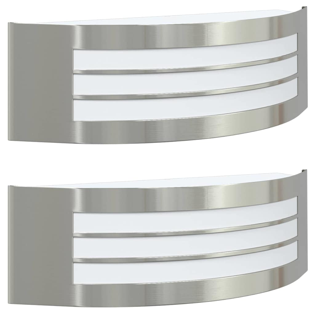 Vidaxx applique d'extérieur 2 pcs argent 32 x 10 x 10 cm