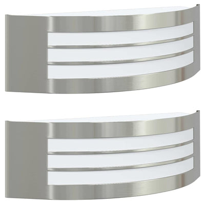 Vidaxx applique d'extérieur 2 pcs argent 32 x 10 x 10 cm