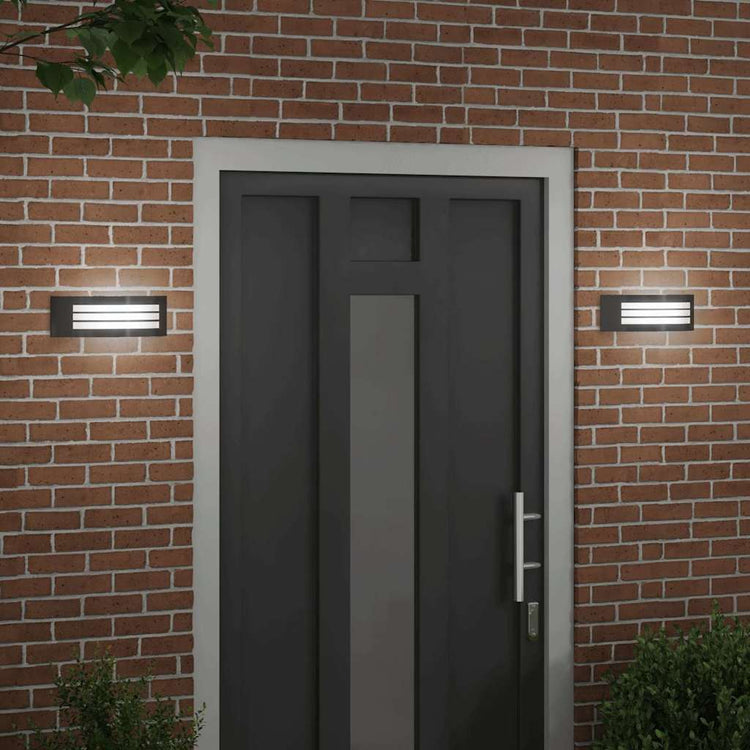 Vidaxx applique d'extérieur 2 pcs noir 32 x 10 x 10 cm