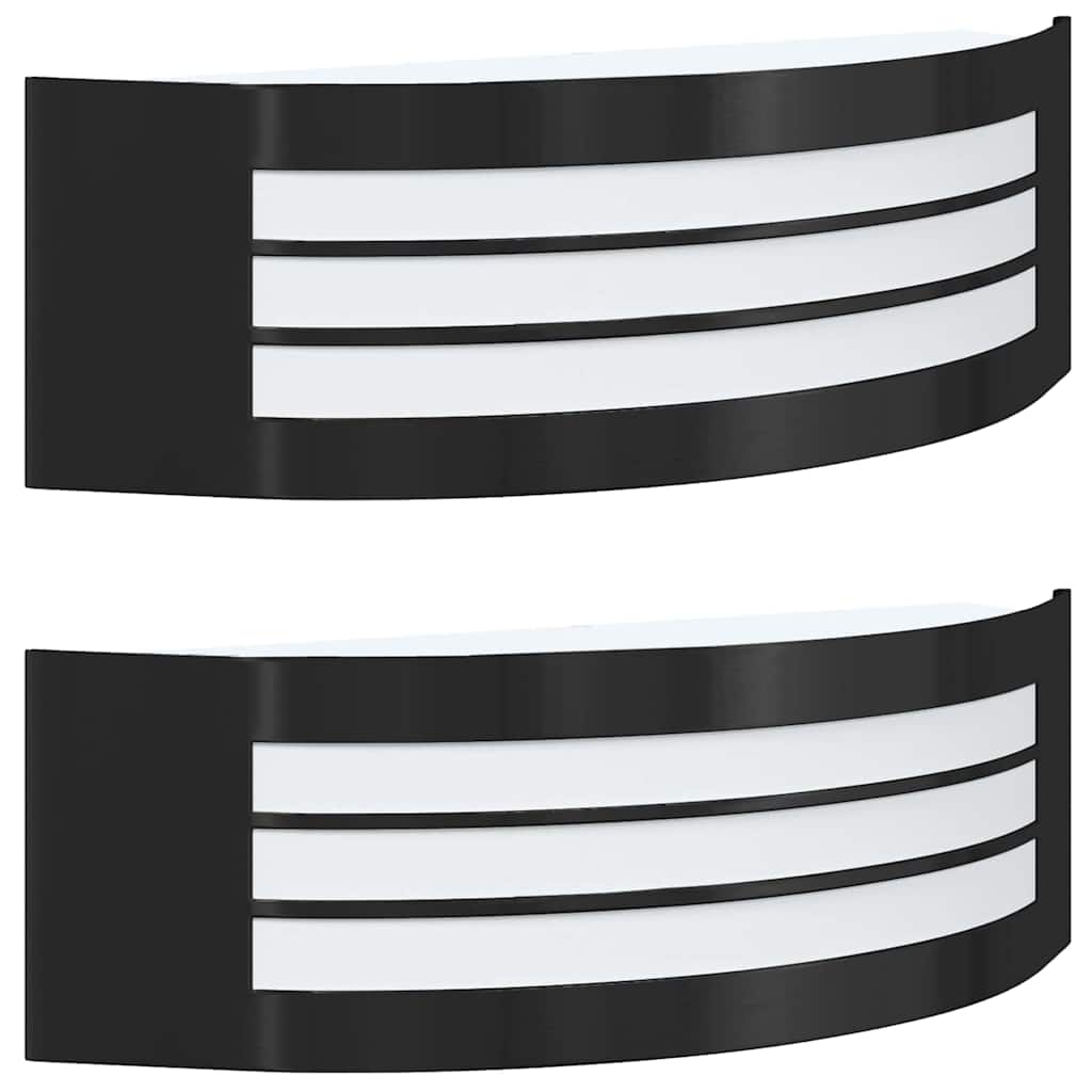 Vidaxx applique d'extérieur 2 pcs noir 32 x 10 x 10 cm