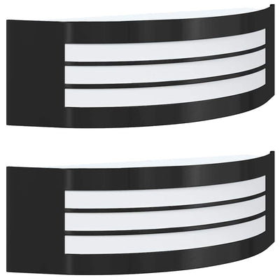 Vidaxx applique d'extérieur 2 pcs noir 32 x 10 x 10 cm