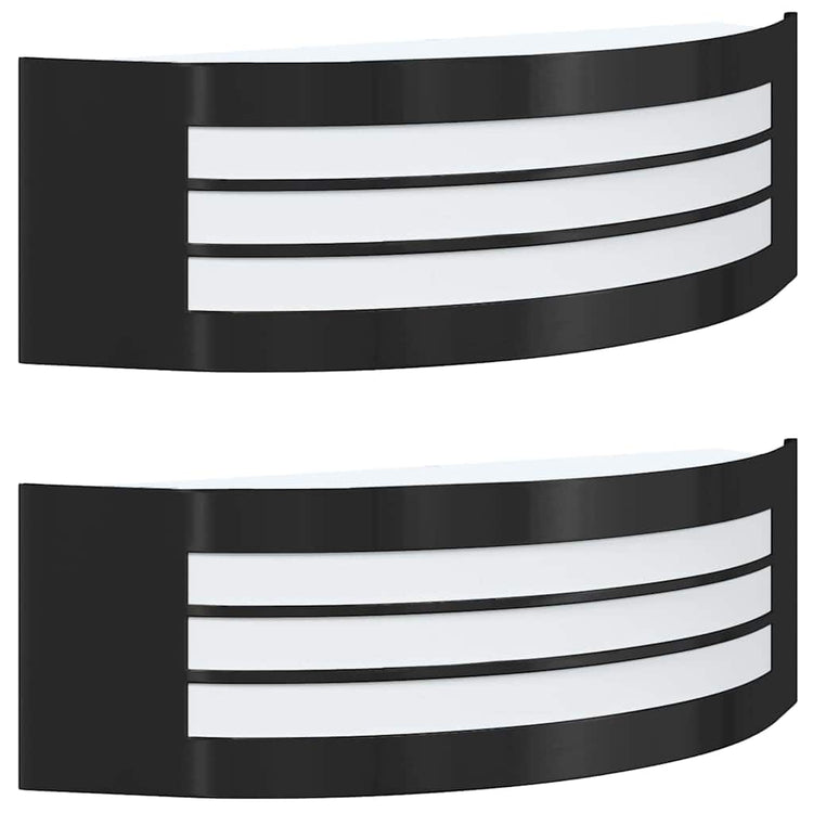 Vidaxx applique d'extérieur 2 pcs noir 32 x 10 x 10 cm