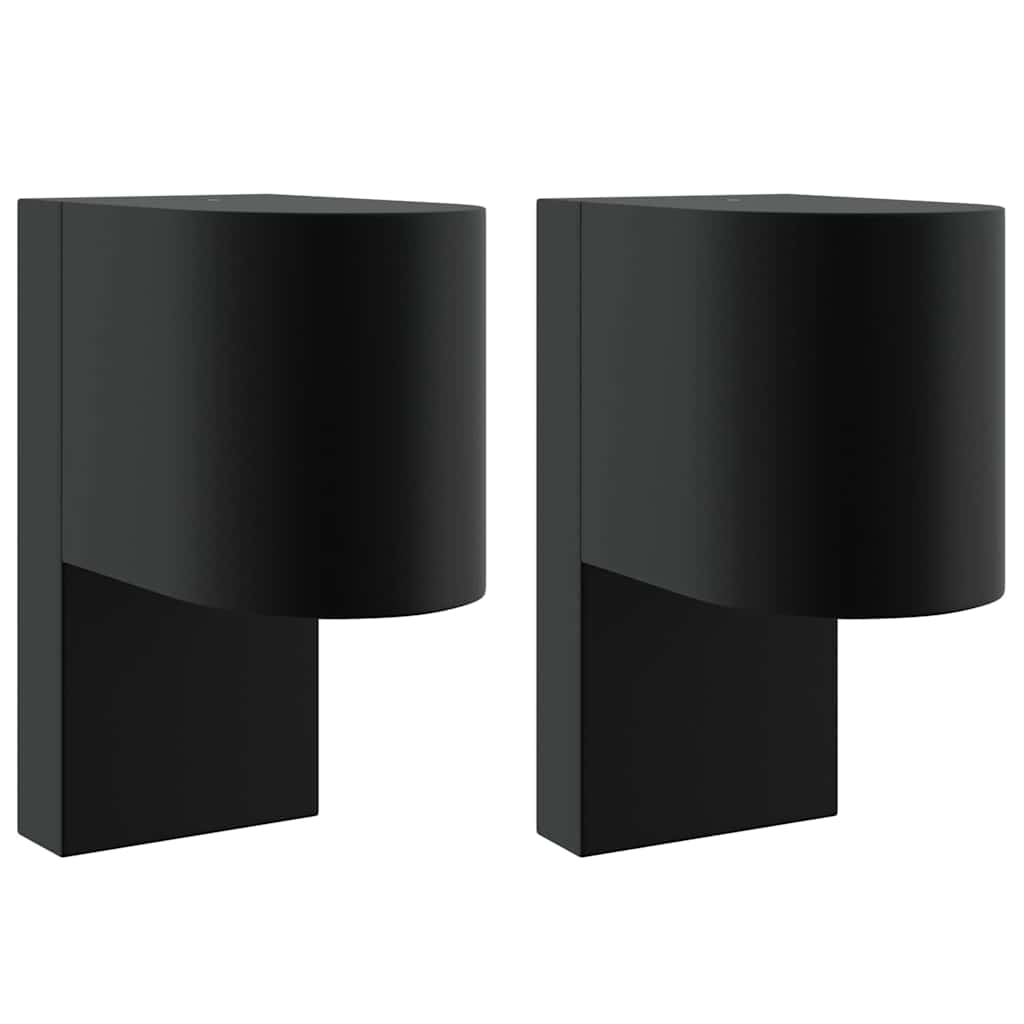 Vidaxx applique d'extérieur 2 pcs noir 12 x 7 x 15 cm acier inoxydable