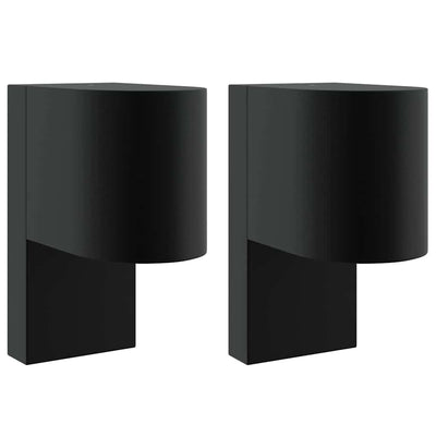 Vidaxx applique d'extérieur 2 pcs noir 12 x 7 x 15 cm acier inoxydable