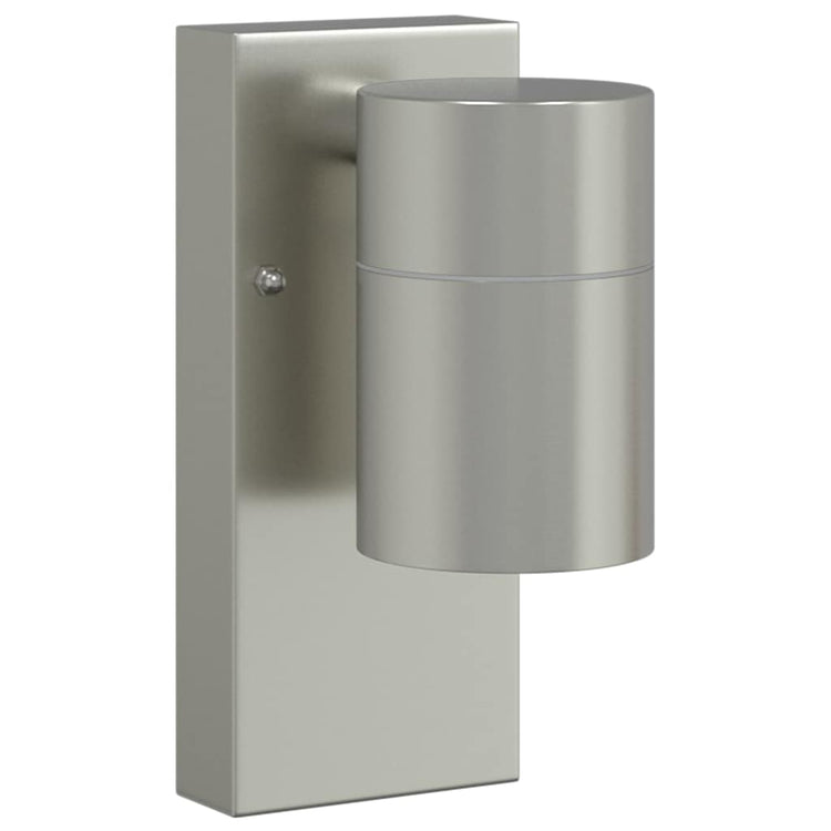 Vidaxx applique d'extérieur argent 6,5 x 10,5 x 16 cm acier inoxydable et verre