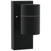 Vidaxx applique d'extérieur noire 6,5 x 10,5 x 16 cm acier inoxydable et verre