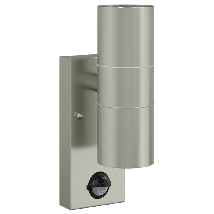 Vidaxx applique d'extérieur argent 7 x 10 x 22 cm acier inoxydable et verre