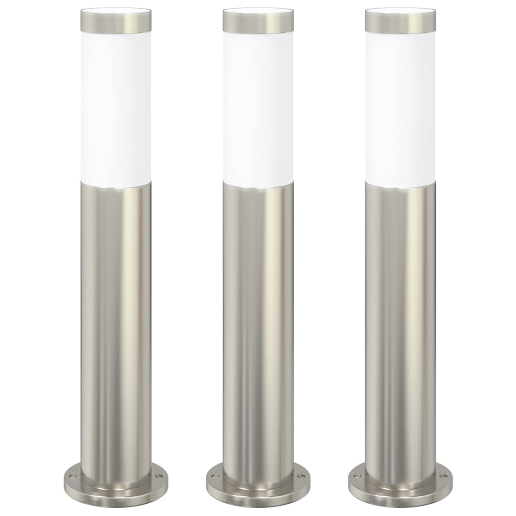 Vidaxx borne lumineuse 3 pièces 50 cm acier inoxydable IP44
