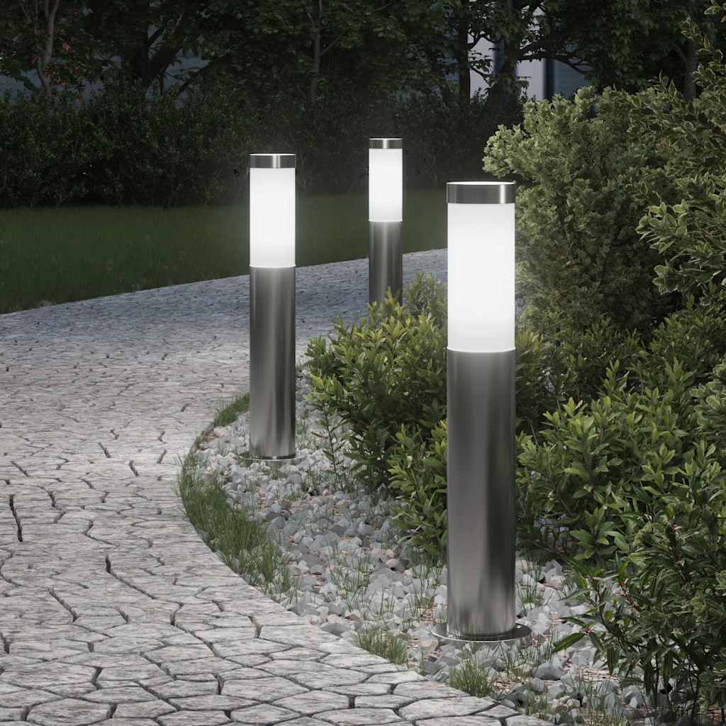 Vidaxx borne lumineuse 3 pièces 50 cm acier inoxydable IP44