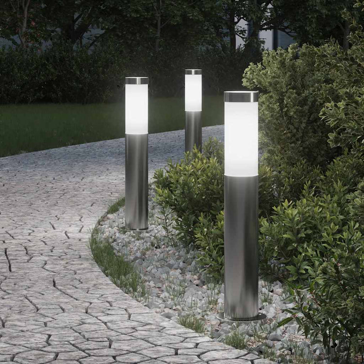 Vidaxx borne lumineuse 3 pièces 50 cm acier inoxydable IP44