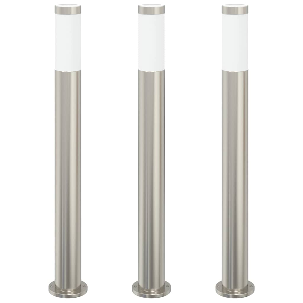 Vidaxx borne lumineuse 3 pièces 80 cm acier inoxydable IP44