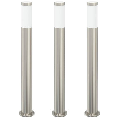 Vidaxx borne lumineuse 3 pièces 80 cm acier inoxydable IP44