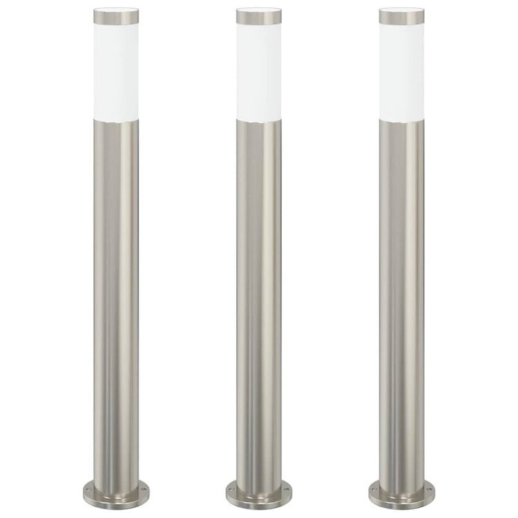 Vidaxx borne lumineuse 3 pièces 80 cm acier inoxydable IP44