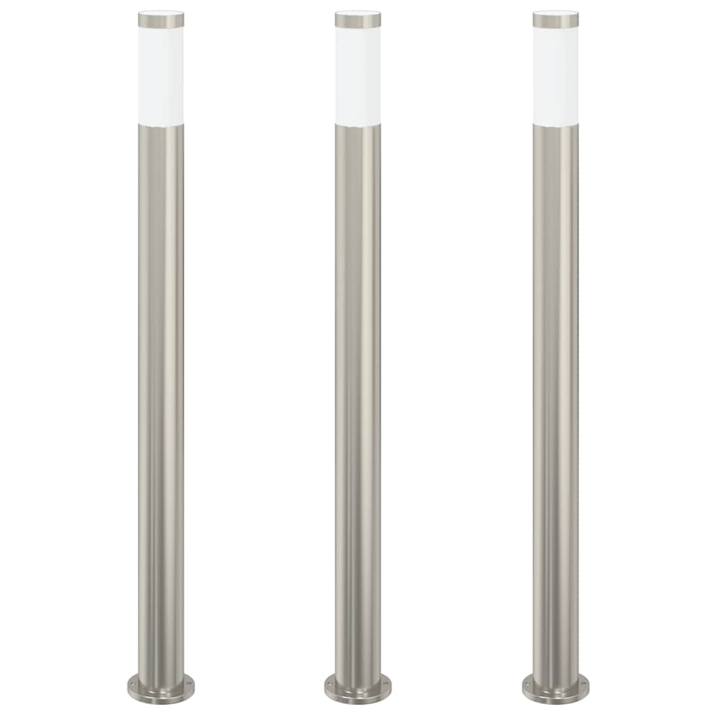 Vidaxx borne lumineuse 3 pièces 110 cm acier inoxydable IP44