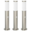 Vidaxx borne d'éclairage avec capteur 3 pièces 50 cm acier inoxydable IP44